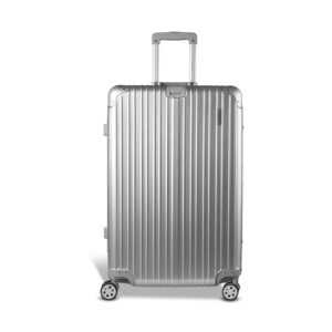 28 Lightweight Luggage Trolley TSA Lock 360° Spinner Aluminum Silver